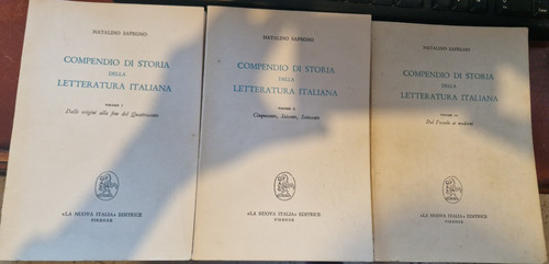 Sapegno compendio storia - compendio, di