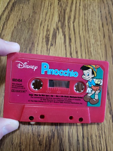Disney pinocchio cassette tape - pinocchio,