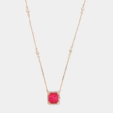 Collana con zircone rubino