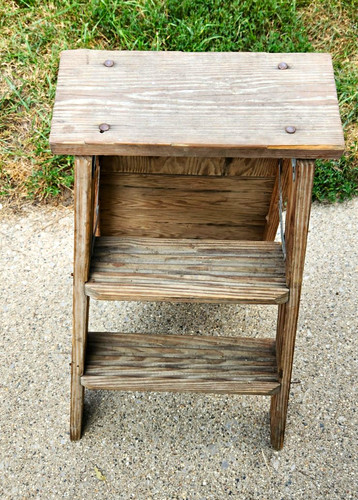 Sgabello gradini rustico in - a,