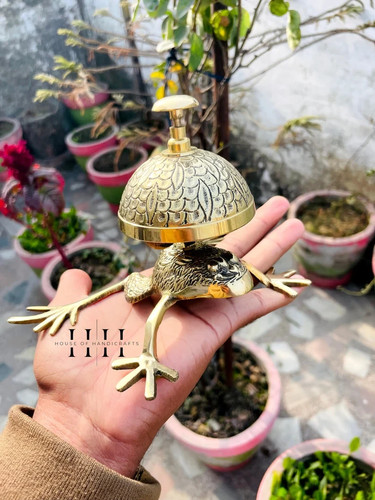 Campana rana ottone - rana, in