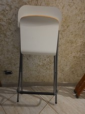 ER-STOCK-220 # SGABELLO IKEA 001.992.08 22724 BIANCO/ALLUMINIO 