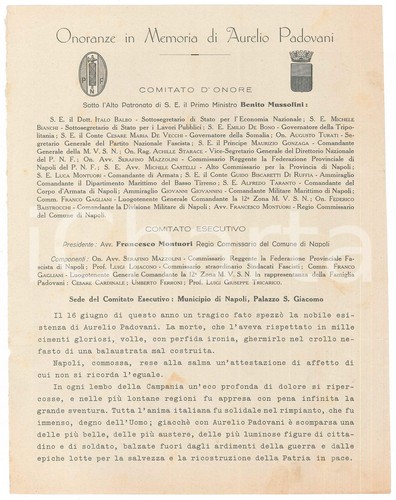 1926 napoli onoranze - onoranze, in