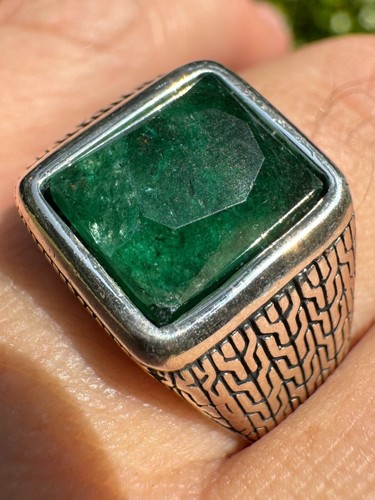 Anello uomo smeraldo - uomo, 6