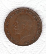 N  110   INGHILTERRA   RARA  MONETA  1   PENNY   1928