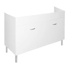 MOBILE SOTTOLAVELLO CUCINA IN LEGNO NOBILITATO BIANCO PER LAVELLI INOX - DIME...