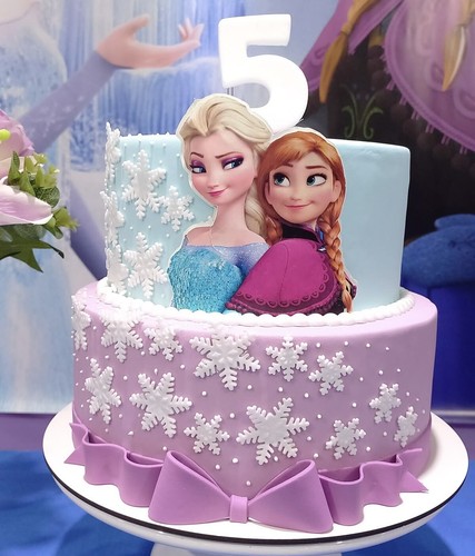 Torta scenografica frozen elsa - torta,