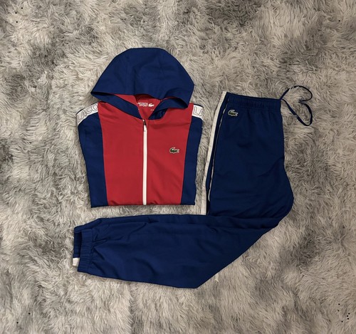 Tuta lacoste blu rossa - e,