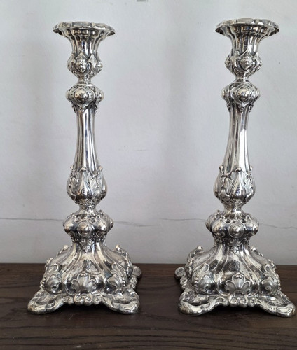 Coppia candelabri opulenti - coppia, di