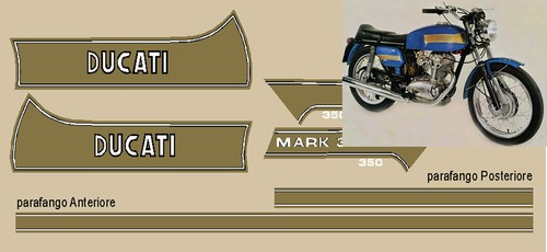 Ducati mark serie adesivi - mark,