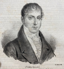 CALABRIA-FIUMARA-ANTICO RITRATTO-CATALANI-LITOGRAFIA DELL'800-RICCIO-NAPOLI