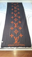 LUOIS VUITTON SCIARPA COLOR NERO DONNA 70%LANA 30%CASHMERE LUNGA 2 MT LARGA 68CM