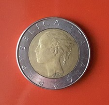 500 LIRE 1983 ERRORE - EVIDENTE FRATTURA DI CONIO AL DRITTO [L856]