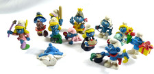 LOTTO PUFFI PEYO VINTAGE 1978-84 PEZZI RARI SMURF ACTION FIGURE