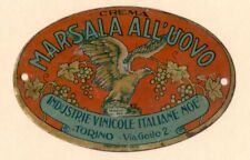 MARSALA ALL' UOVO NOE' IND VINICOLE ITALIANE TORINO LATTA LITOGRAFATA PRIMO 900