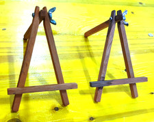 N. 2 Cavalletti Legno Esposizione Espositore Mercatino Quadro vintage
