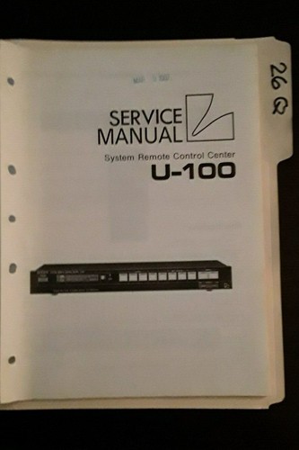 100 luxman manuale di - u-100,