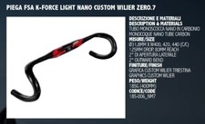 "Custom WILIER Zero.7" FSA K-Force Light Carbon UD Handlebar - VERY RARE!!!