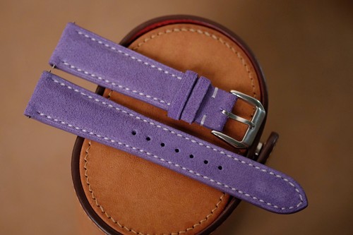 Cinturino orologio camoscio - cinturino, in