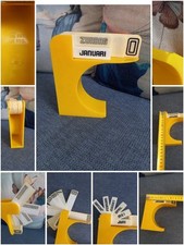 RARO Vintage Calendario Perpetuo Olandese Stile Space age Modernariato UK REG