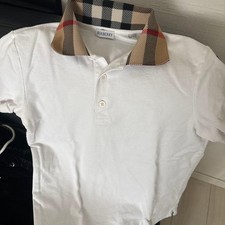 Polo bianca Burberry colletto