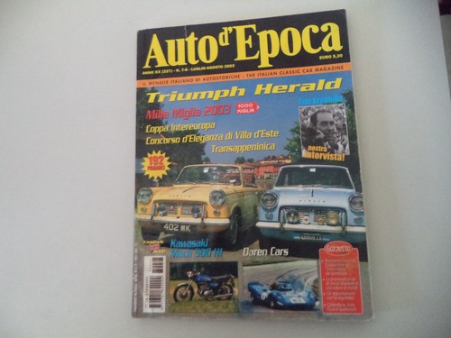 Auto epoca 2003 triumph - auto, 7-8/2003