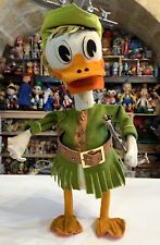 VINTAGE GRANDE GIOCATTOLO BAMBOLA ANATRA FELTRO ROBIN HOOD WALT DISNEY lenci CRESBA anni 60