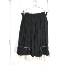 Gonna Aquarius nera in seta