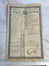 1884 RUSSIA, Passaporto Nave Dipartimento Sanitario Documento Disinfezione, ODESSA, 14" x 15"!