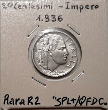 20 CENTESIMI 1936 IMPERO - VITTORIO EMANUELE III - REGNO D'ITALIA - RARA R2