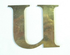 Insegna Vecchia Ottone Lettera