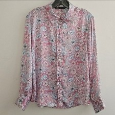 ZARA BLUSA DONNA FLOREALE CON