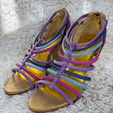 Emilio Pucci sandali zeppa oro