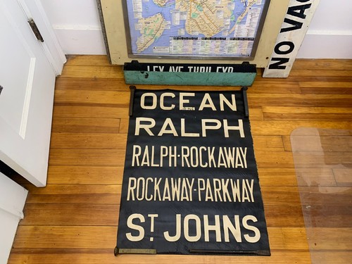 Nyc bus trolley roll sign - bus,