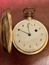Pocket Watch Fusee Verge Courvoisier Freres Oversize Vintage Rare