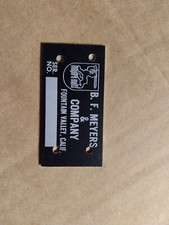 B.F MEYERS BUGGY TAG