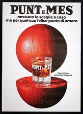PUNT E MES poster italiano Armando Testa Carpano liquore Vermouth Torino F7