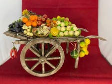 CARRETTINO CON FRUTTA MISTA IN MINIATURA PER PRESEPE NAPOLETANO STILE '700 FIGUR