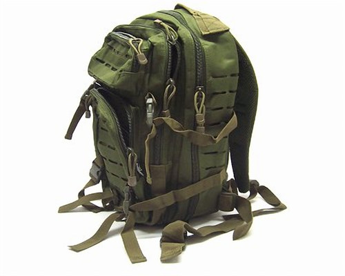 Zaino tattico nylon verde - zaino, in