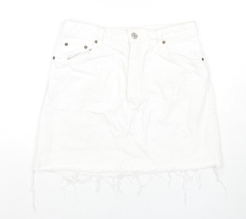 Gonna donna zara bianca cotone - donna,