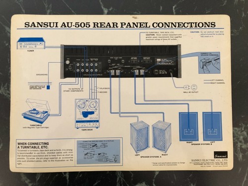 Sansui 505 manual rear - au-505,