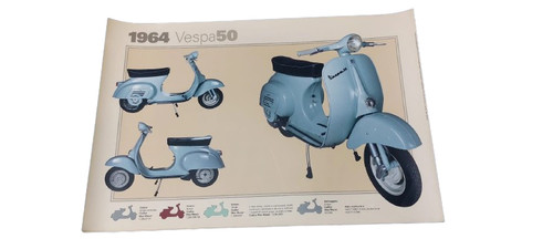 Poster plastificato vespa50 - poster,
