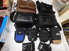 Lotto 10 borse o sacchetti per fotocamera KAMIRA 878X, LOWEPRO, TEK, CASE LOGIC, RYKA