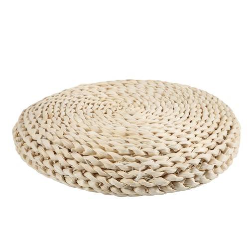 Pouf rotondo naturale cuscino - naturale,