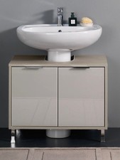 Mobile sottolavandino/lavabo, copricolonna bagno con frontale in vetro