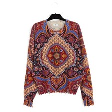 Maglione Etro 2021 Pull FR40 Paisley in lana stampata UK12 US10