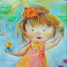 Dipinto Olio Ragazza