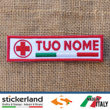 Toppa Patch Croce Rossa Italiana CRI - NOME PERSONALIZZATO con VELCRO M+F
