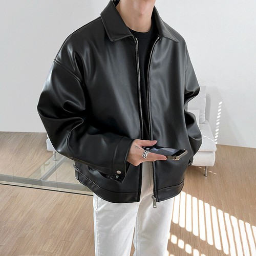 Cappotto moto uomo ecopelle