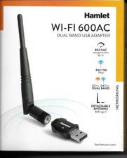Hamlet HNW600ACU - Chiavetta USB WIFI Ieee802.11 AC 600 MBPS. Antenna GUARDA